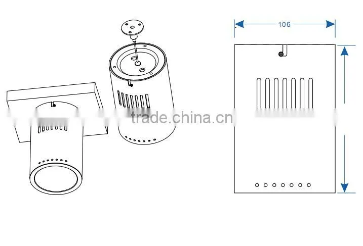 20w commercial and in door Surface mounted LED downlight