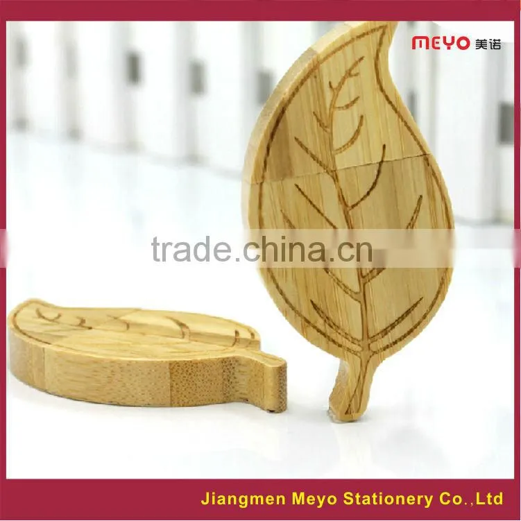 Leaf Shape 2015 Warehouse Wooden USB Flash Drive,Usb Disk