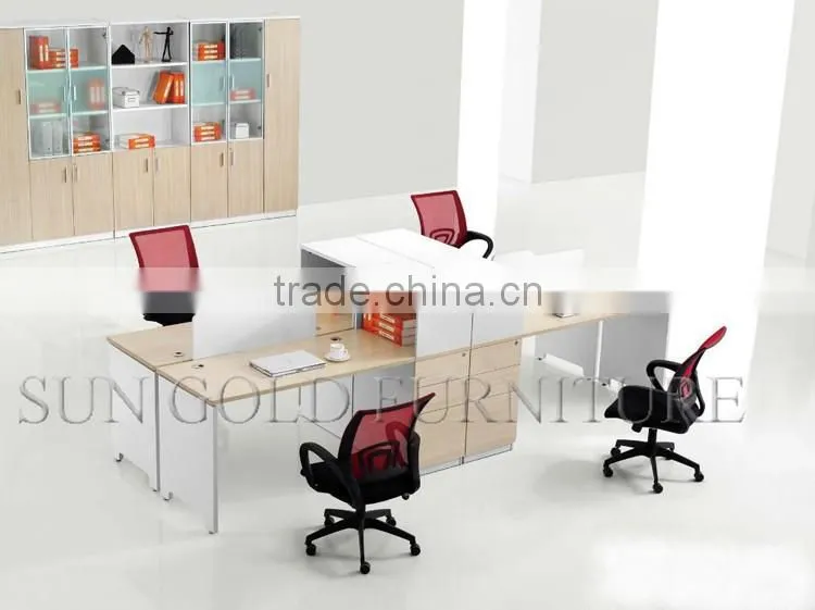 Simple but Most Fashionable Office Workstation for Four Office Staff(SZ-WSL329)