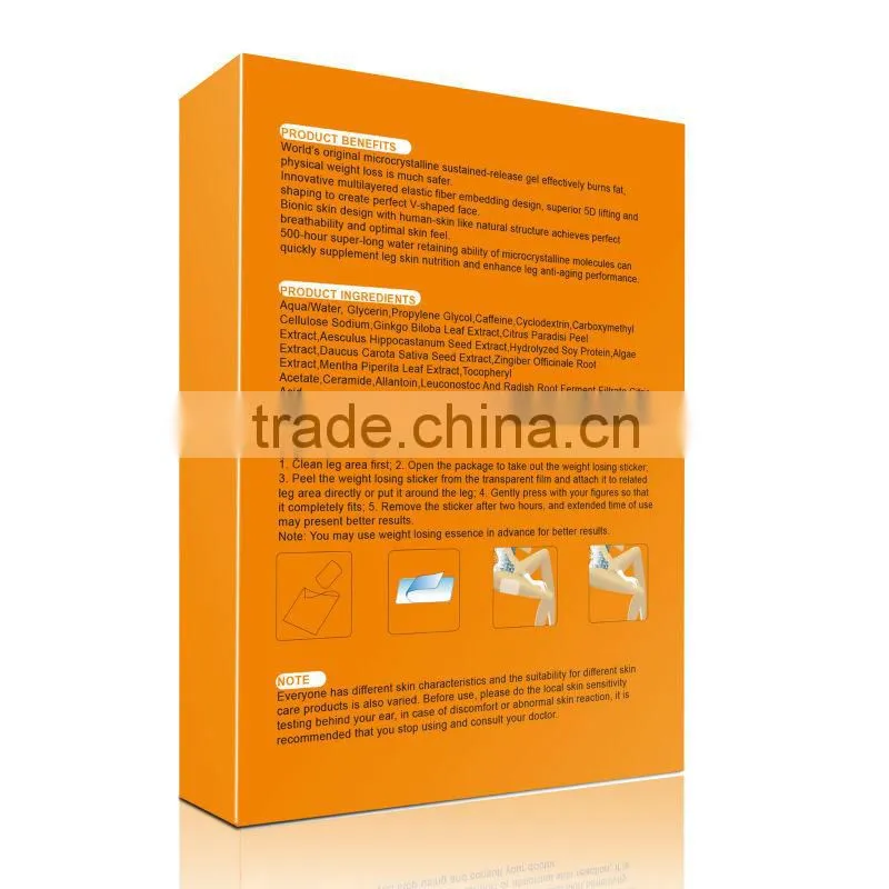 Natural ingredients leg weight loss patch/ Microcrystalline leg slimming magic sticker