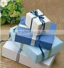 Customized paper box with ribbon