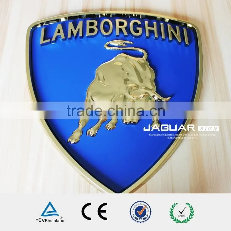 professional sign-making luxury metal effect lamborghini logo car emblems