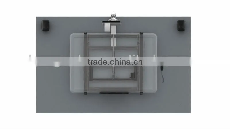 Power elevating wall mount interacitve whiteboard stand