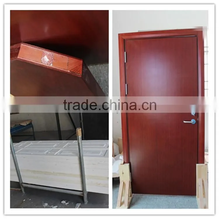 LOW PRICE project fire rated door composite wood veneer and ROCK WOOL filling 20mins-90mins fire proof