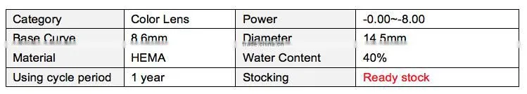 2016 FANCY large best china circle color contact lenses Accept mix colors