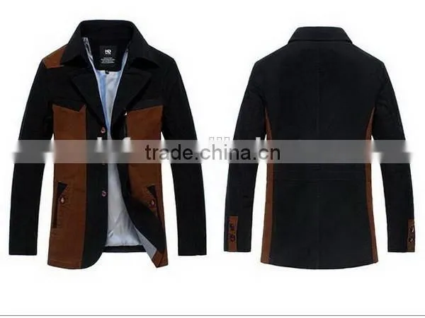 Customized most popular fur collar coat men jacket