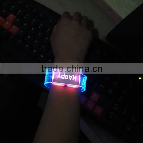 light up wristband custom plastic wristband light