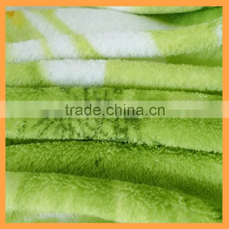 100% Polyester,Bright color flower design super-soft coral fleece blanket
