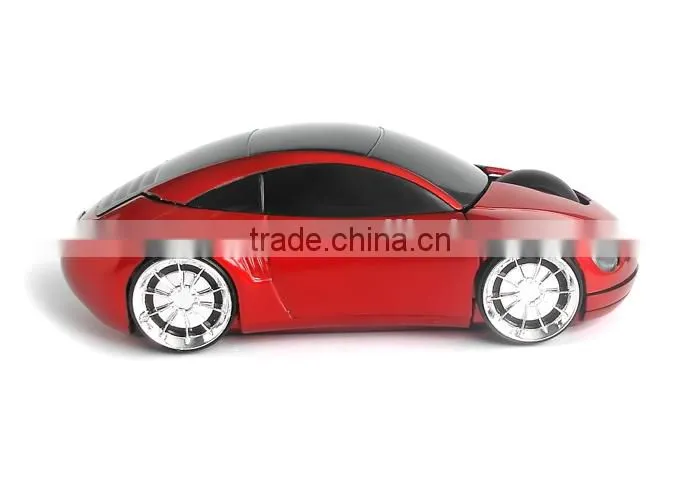 Car USB 2.4G 1200dpi 3D Optical Wireless Mouse Red Mice For PC Laptop
