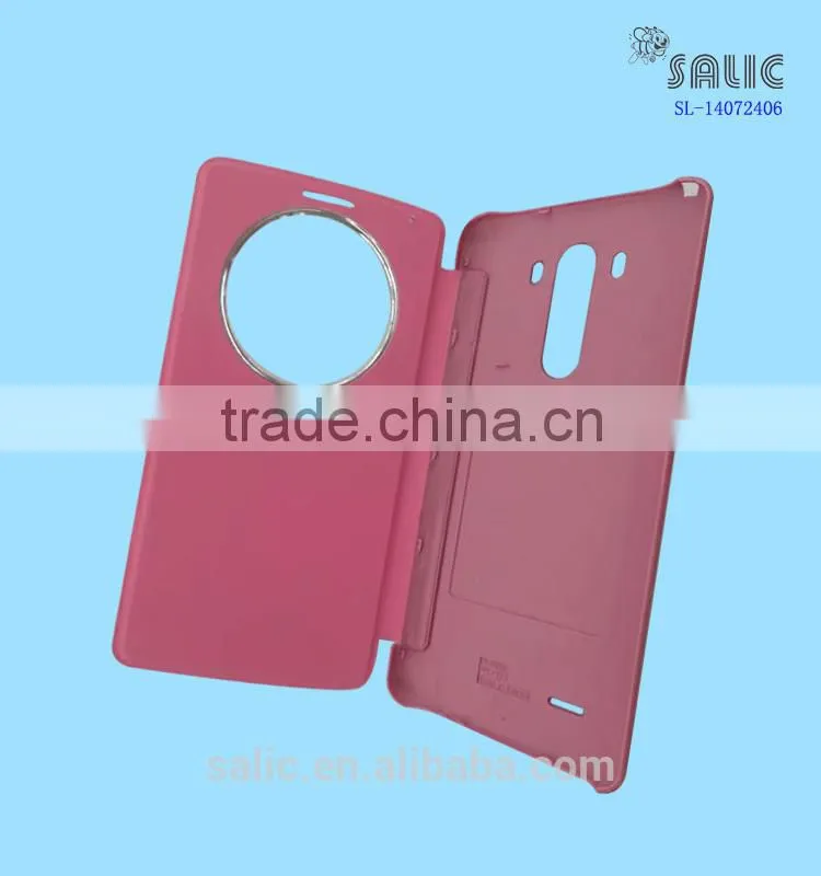 PU leather mobile flip cover for LG G3