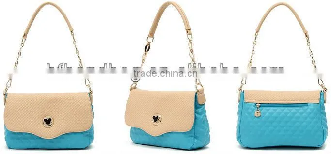 New attractive ladies pu bags with metal parts, nice and fashion pu bags for lady