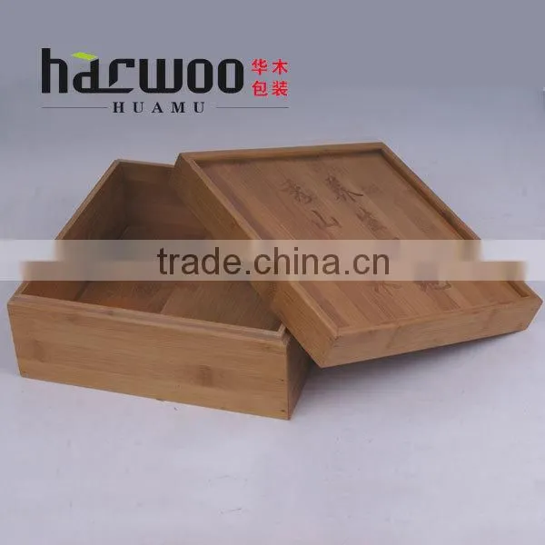 Good bamboo packaging box,cosmetic display case