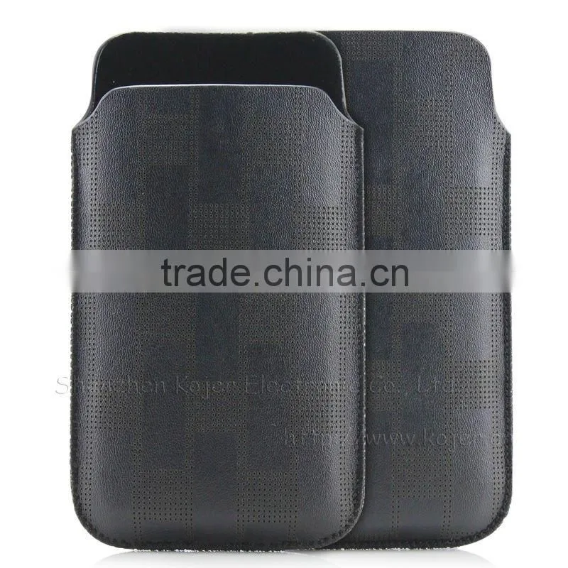 PU Mobile Phone Case for iPhone 4/4S, with Laser Engraving Punching Pattern Design