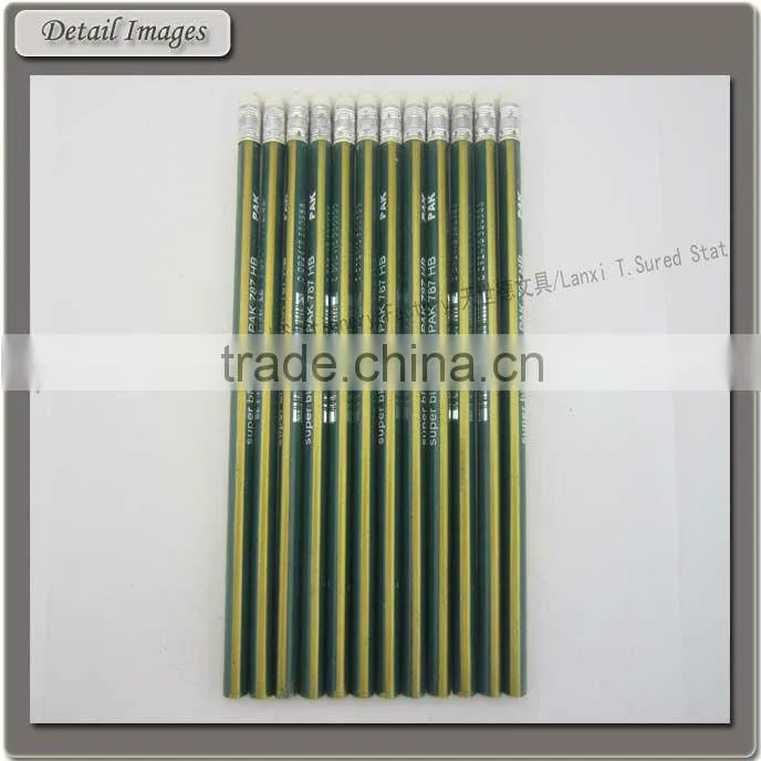 Triangle Stripe HB Pencil With Eraser Head