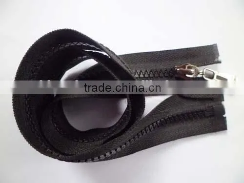 5# plastic resin zipper open end zipper with auto lock slider customer's puller garment zipper