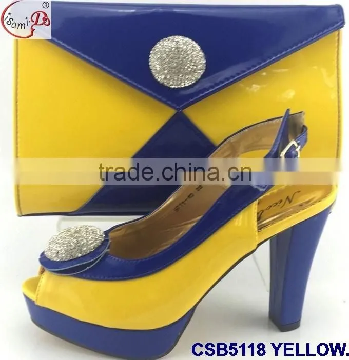 CSB5118 New design good quality fashionable women shoes and bags wholesale