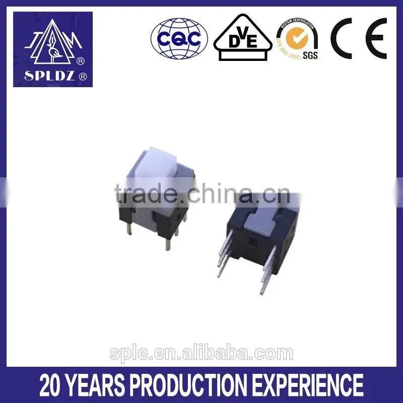 latching or momentary electronic key lock mini push switch 5.8*5.8