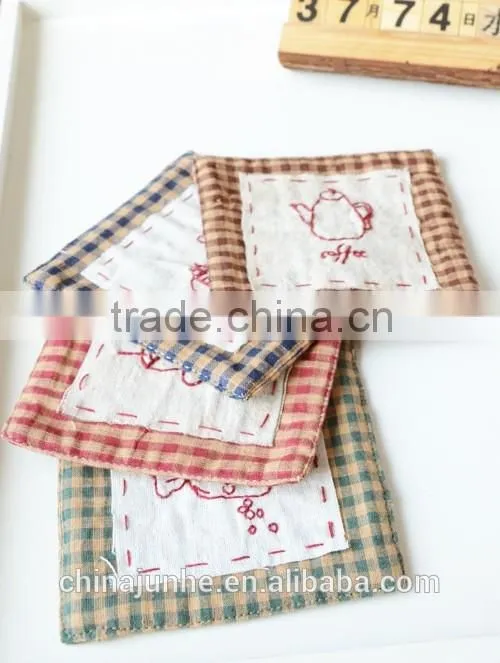 High quality handmade decorative fabric coasters made in china