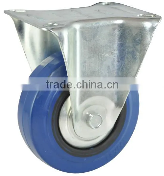 Industrial rubber castor wheel,dual brake casters