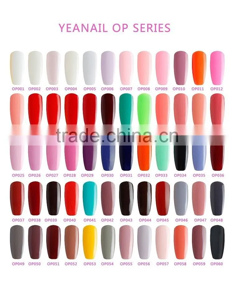 Beauty show YEANAIL 12ml bottle package 244 Opaque colors gel polish, nail polish, led/uv gel