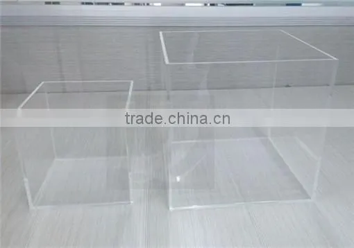 Acrylic material acrylic 5 sided display containner no lid