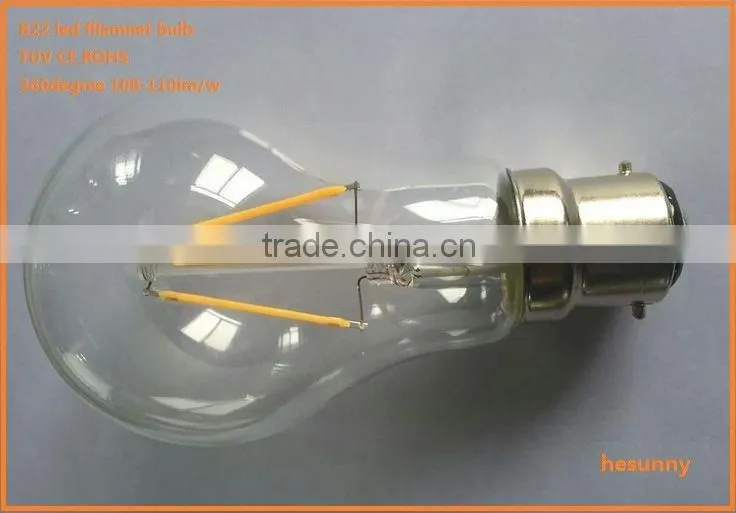 2015 high lumen residential lighting 4w led filament bulb