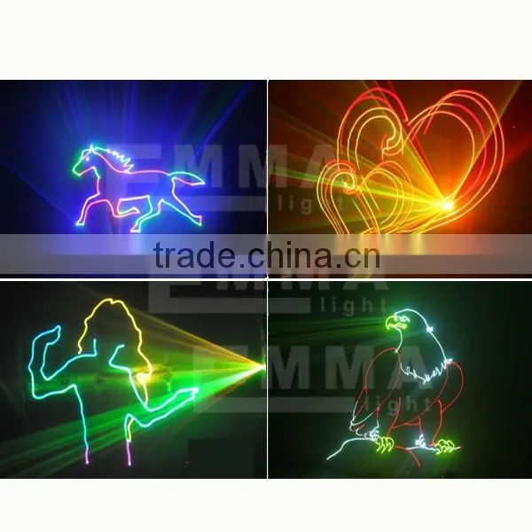 laser light control dmx / laser rgb 3w with control ilda