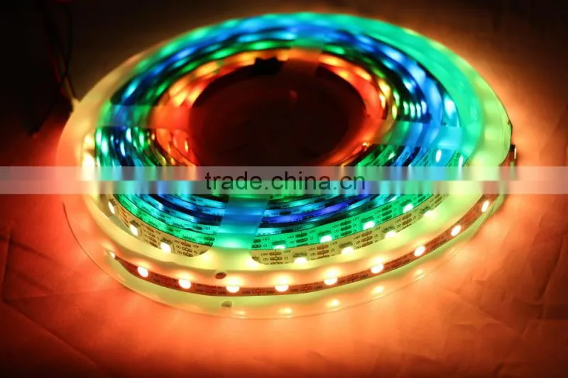 5050 smd led strip APA102, 72LEDs/m DC5V input,White PCB
