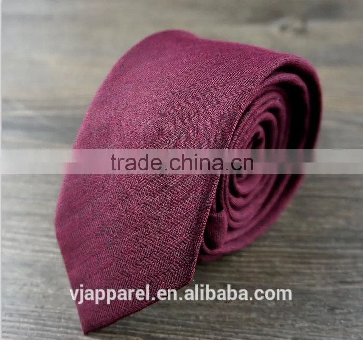 Wool Blend Downtown Solid Burgundy Tie