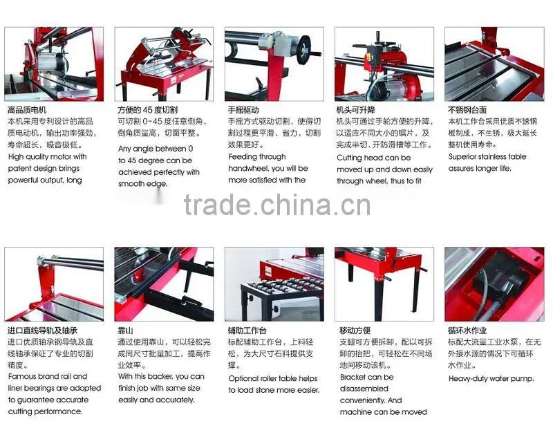 Double rail Hollow brick cutting machine with 2000mm cutting length
