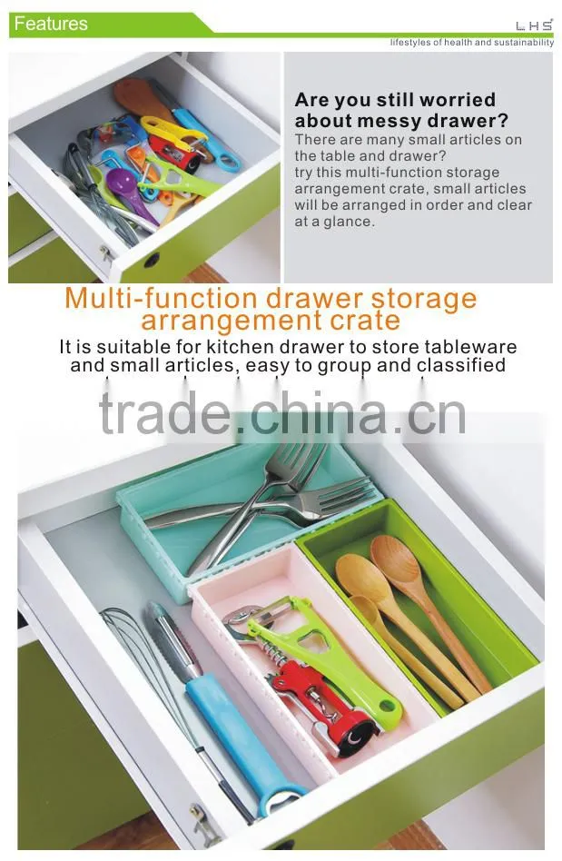 Kitchen bathroon mutil-function Plastic drawer divider