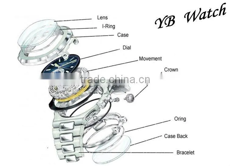 YB High quality all stainless steel watch for men wholesale slim watch