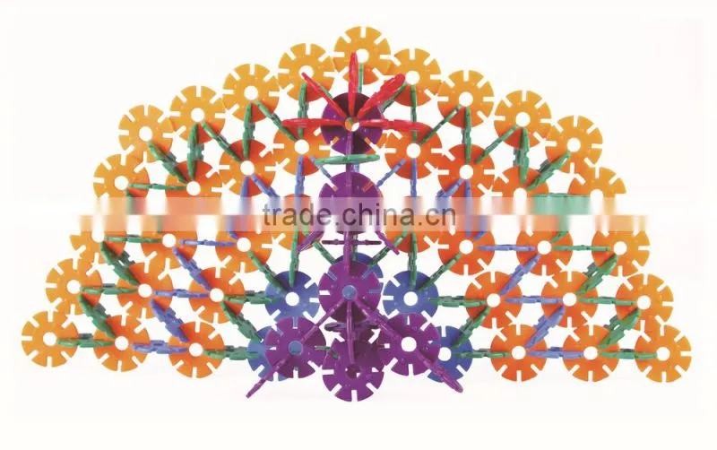 2015 high quality kids top selling educational snowflake bricks toy
