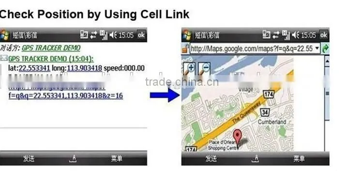 GPS304B Real time Quad band Google maps link Motorcycle GPS tracker