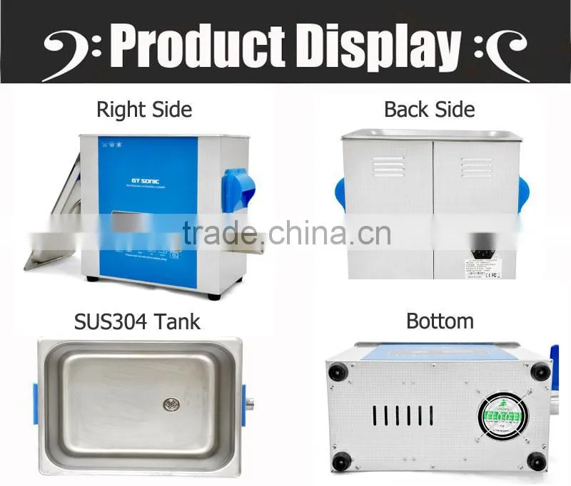 6L benchtop spare part cleaning for industry ultrasonic cleaner GT-1860QTS