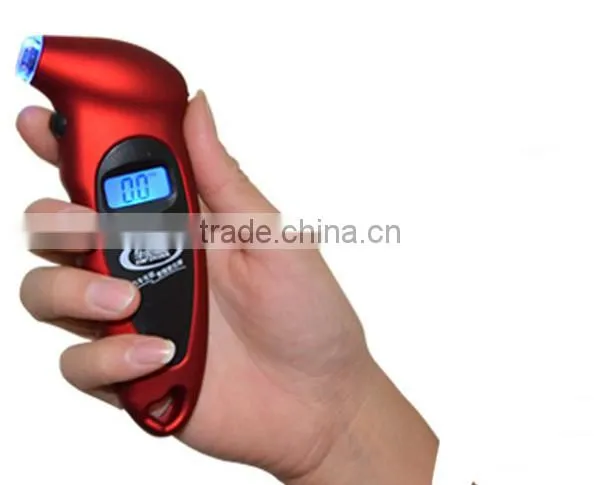 LCD Display Digital Tire Pressure Gauge with Blue LED backlight for testing car ,truck and SUV
