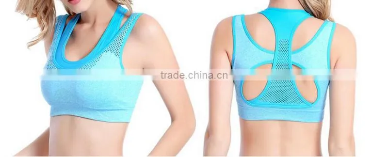 Women Padded Top Athletic Vest Gym Fitness Stretch Cotton Seamless Sports Bra