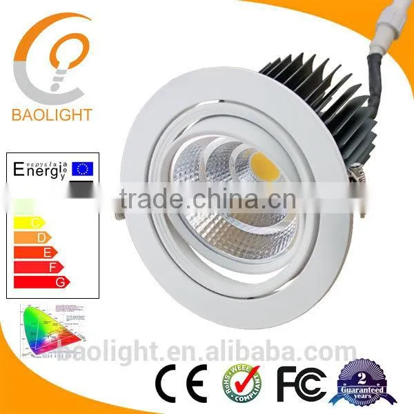 quality high power dimmable 30w cob led downlight 2400lm 110v 220v cri80 warm white 2700k