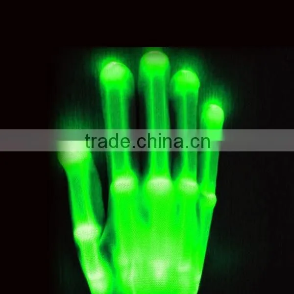 2016 Glow in the dark white led gloves for concert,light gloves led