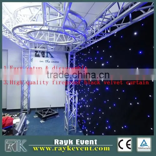 RK 3m*6m green red blue led star curtain led curtain price