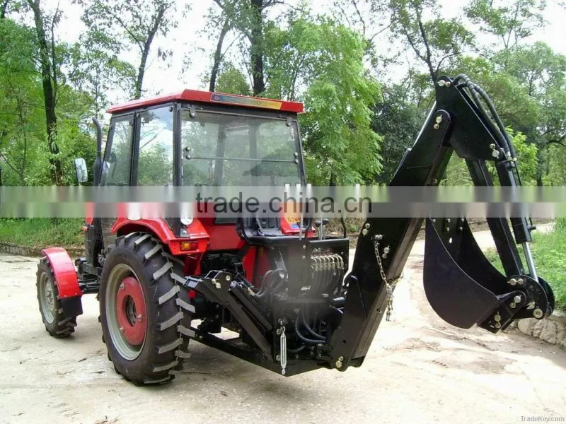75HP 4x4 4WD Tractor with TZ-8 Front end loader and LW-8 Backhoe