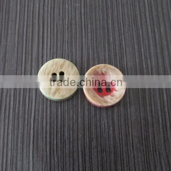 Special Technich Made Wooden Color Plastic Button