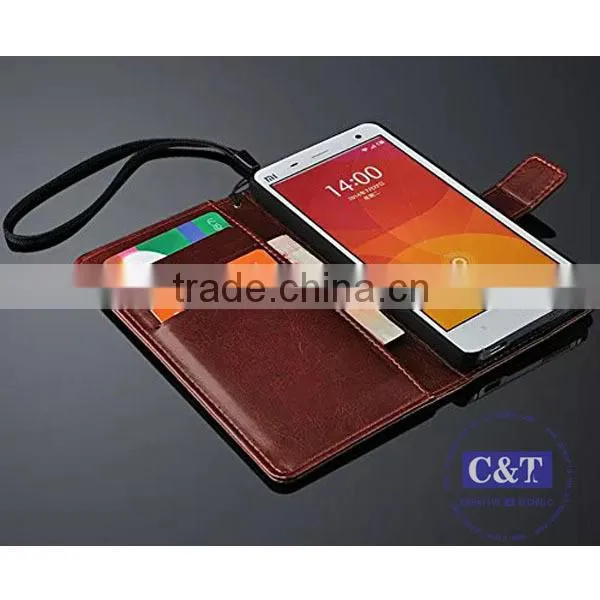 C&T Fashion Cellphone flip leather for xiaomi mi4
