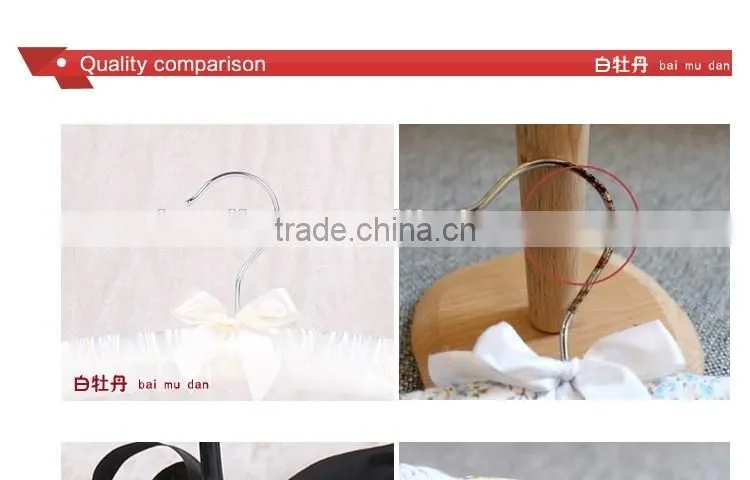 Fabric satin padded clothes hanger wholesale