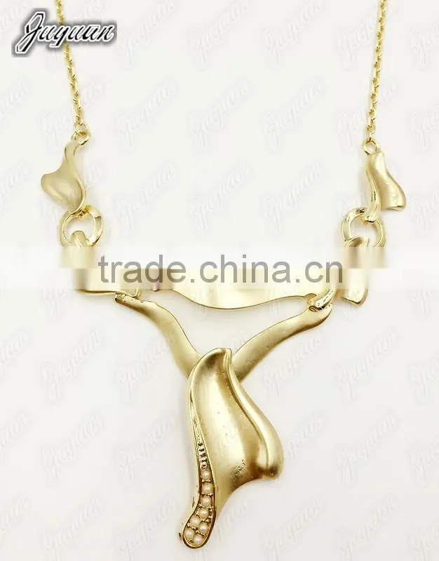 Juyuan Fashion 18K Gold Plated Pendant&Earring semi-gloss set