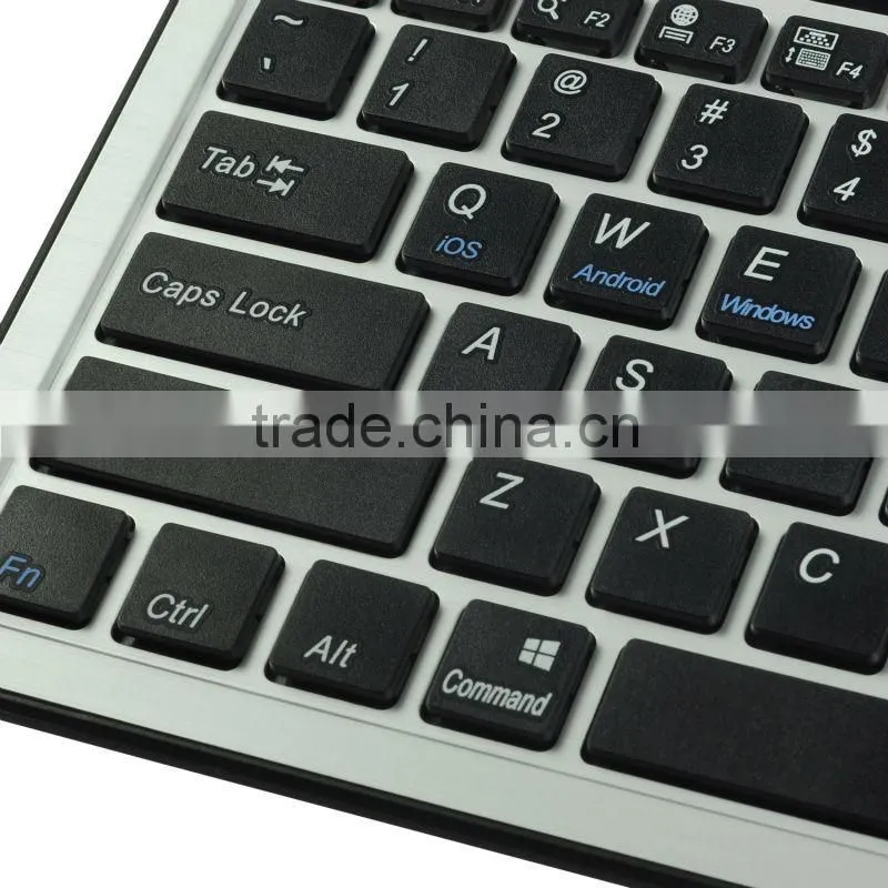 High Qulaity Aluminum Cover Bluetooth 3.0 Germany Keyboard with Custom Different Layout