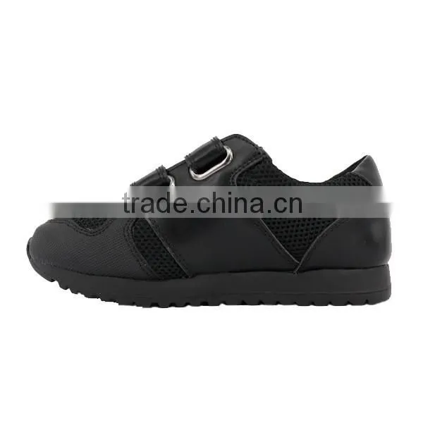 Wide Size Breathable Balance Black Kids Running Sport School Shoes