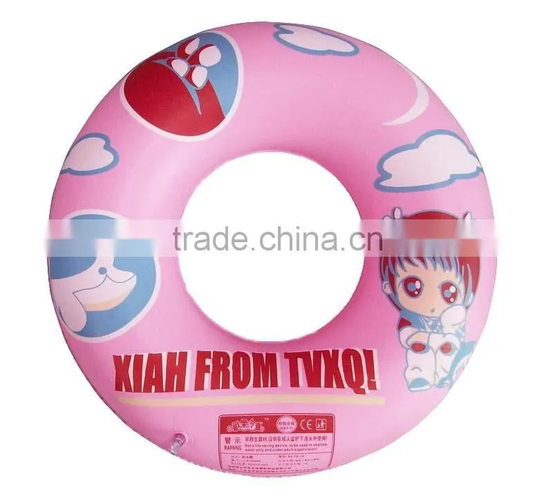 A lovely PVC for kids inflatable swim ring