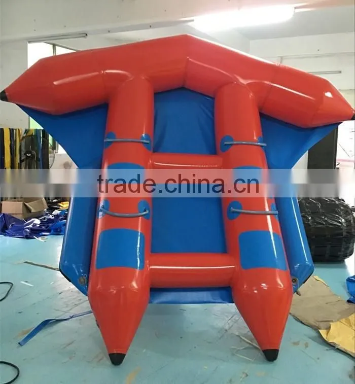 2016 Hot sale inflatable flying fish, flying banana boat, inflatable flying fish towable for water sport