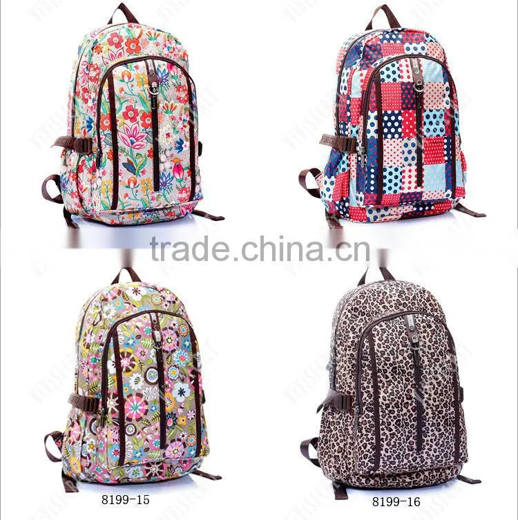 Buying wholesale import women's flower picture school backpack satchel from china